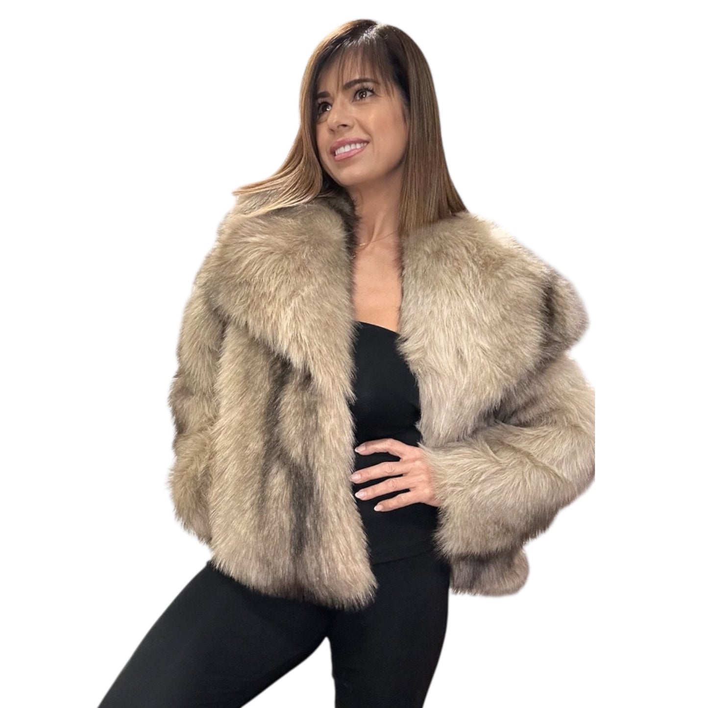 ABRIGO PELO TROMSO CAMEL