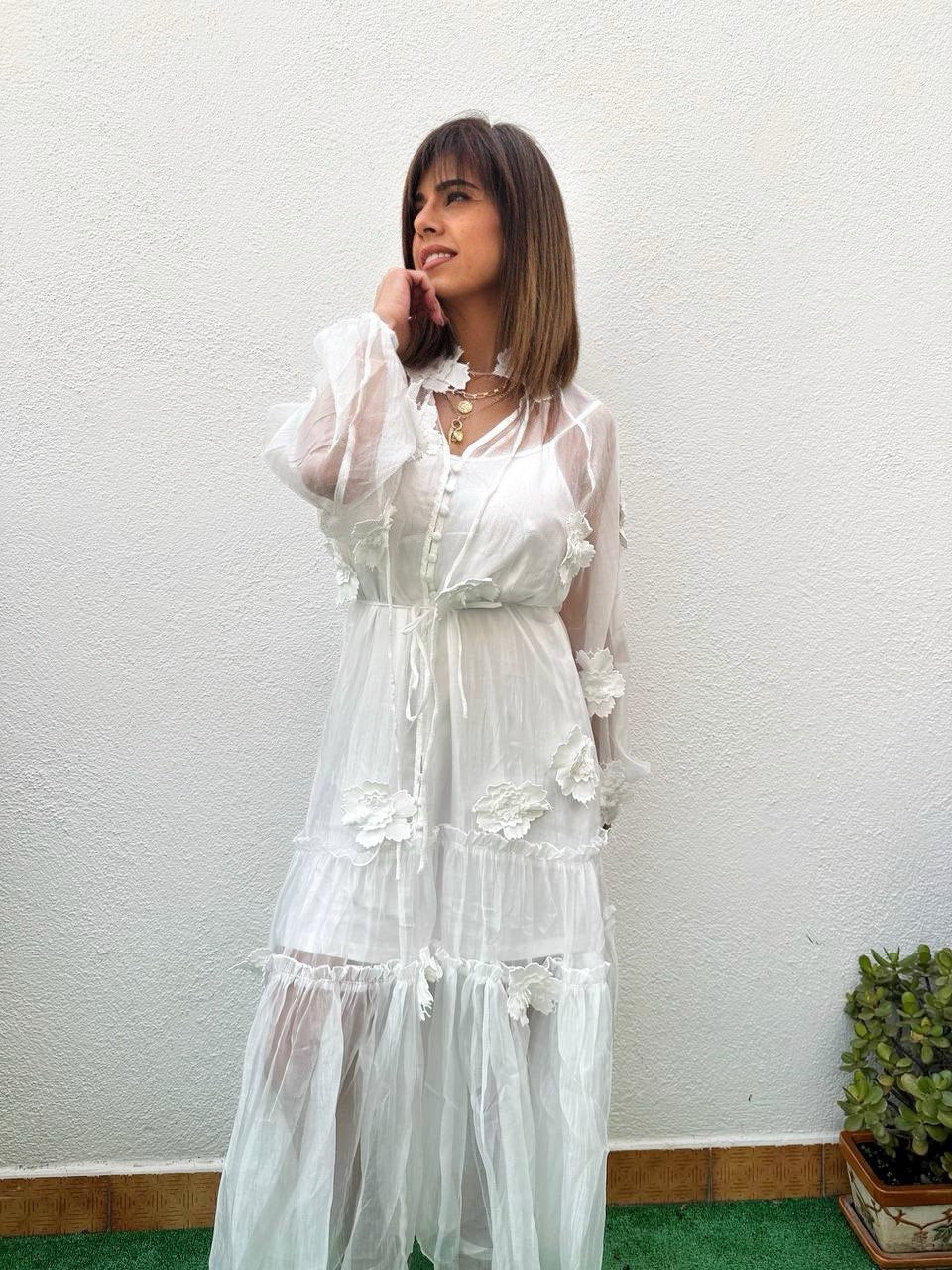 VESTIDO LARGO FLOR
